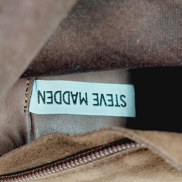 New Steve Madden Annya Brown Suede Knee High Boots C690 - Picture 10 of 12